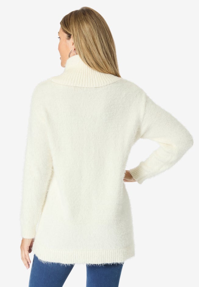 Eyelash Cowl Neck Sweater image number 1