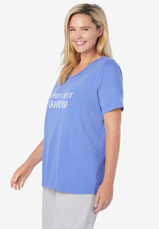 Cotton V-Neck PJ Top image number 2