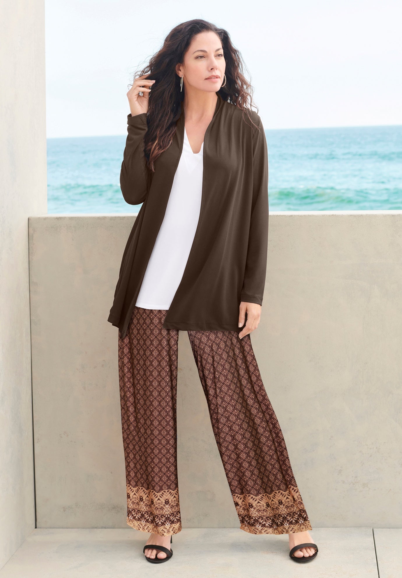 Ultrasmooth&reg; Fabric Long Sleeve Cardigan image number 5