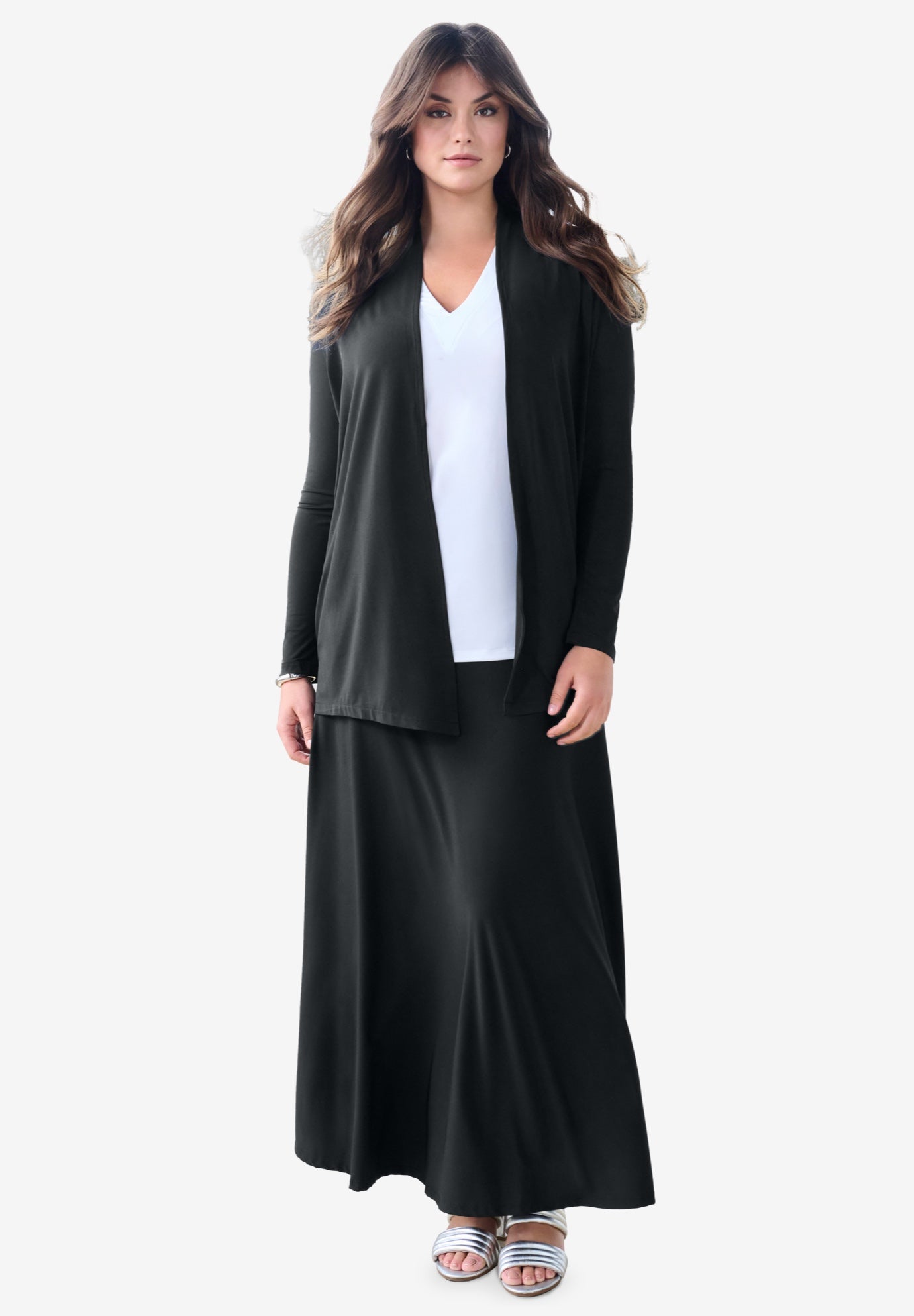 Ultrasmooth&reg; Fabric Long Sleeve Cardigan image number 1