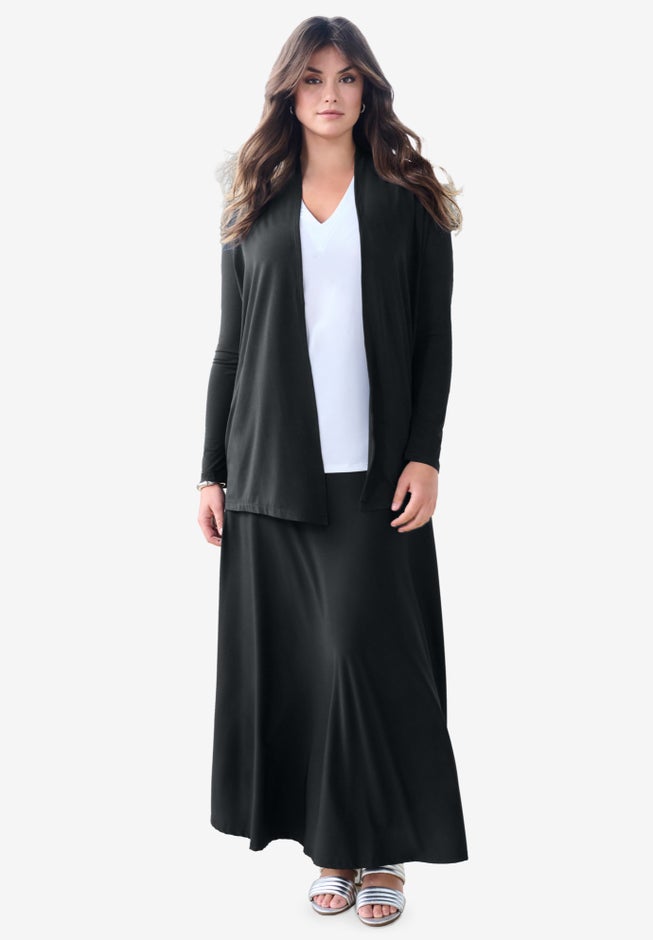 Ultrasmooth&reg; Fabric Long Sleeve Cardigan image number 1