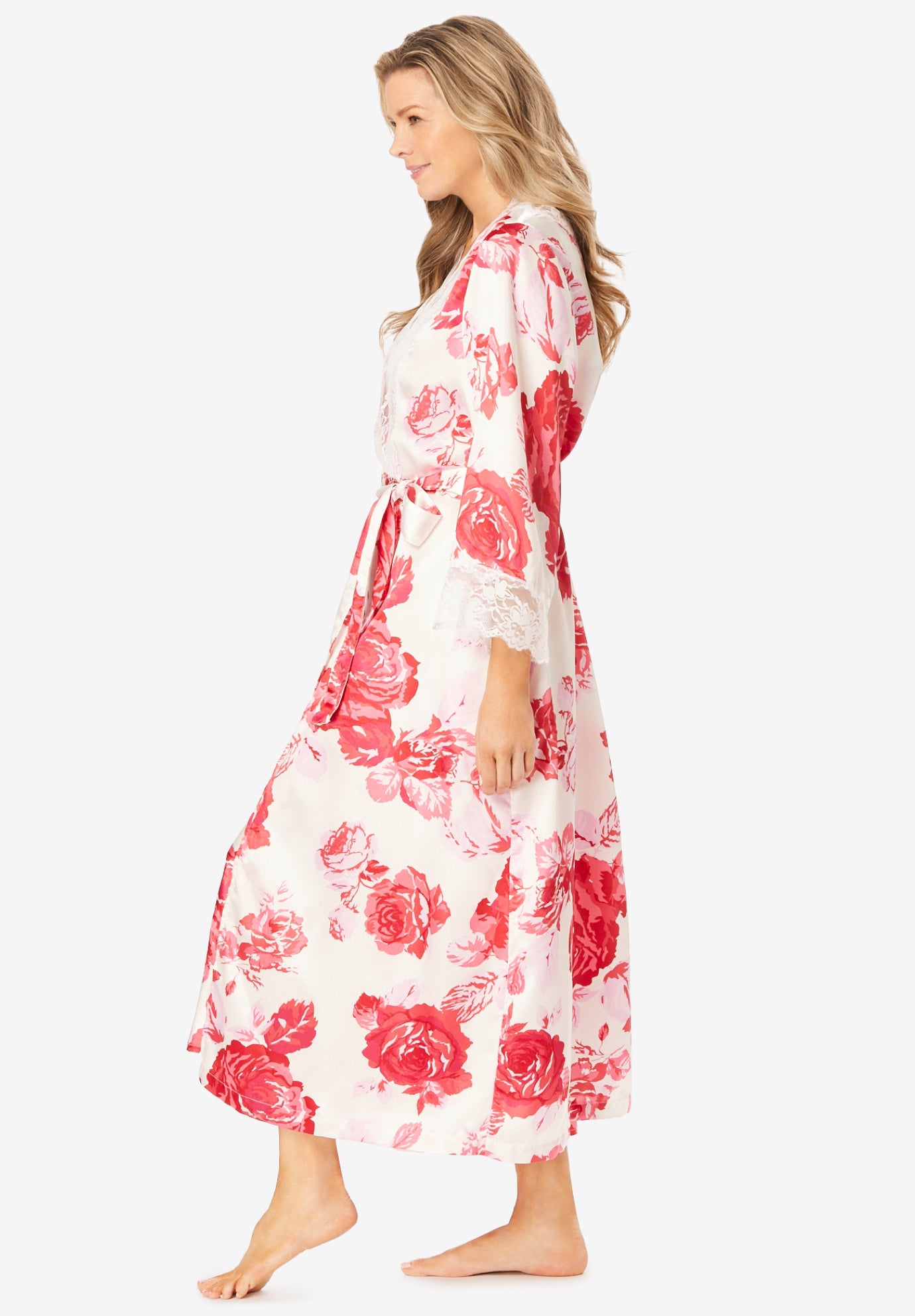 The Luxe Satin Long Peignoir Set image number 3