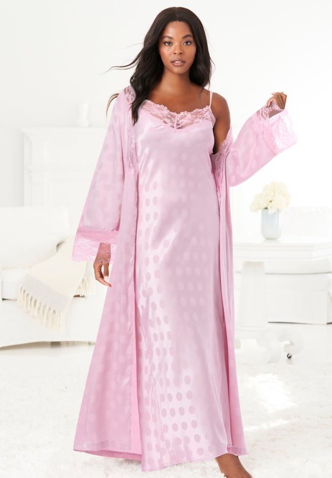 The Luxe Satin Long Peignoir Set image number 5