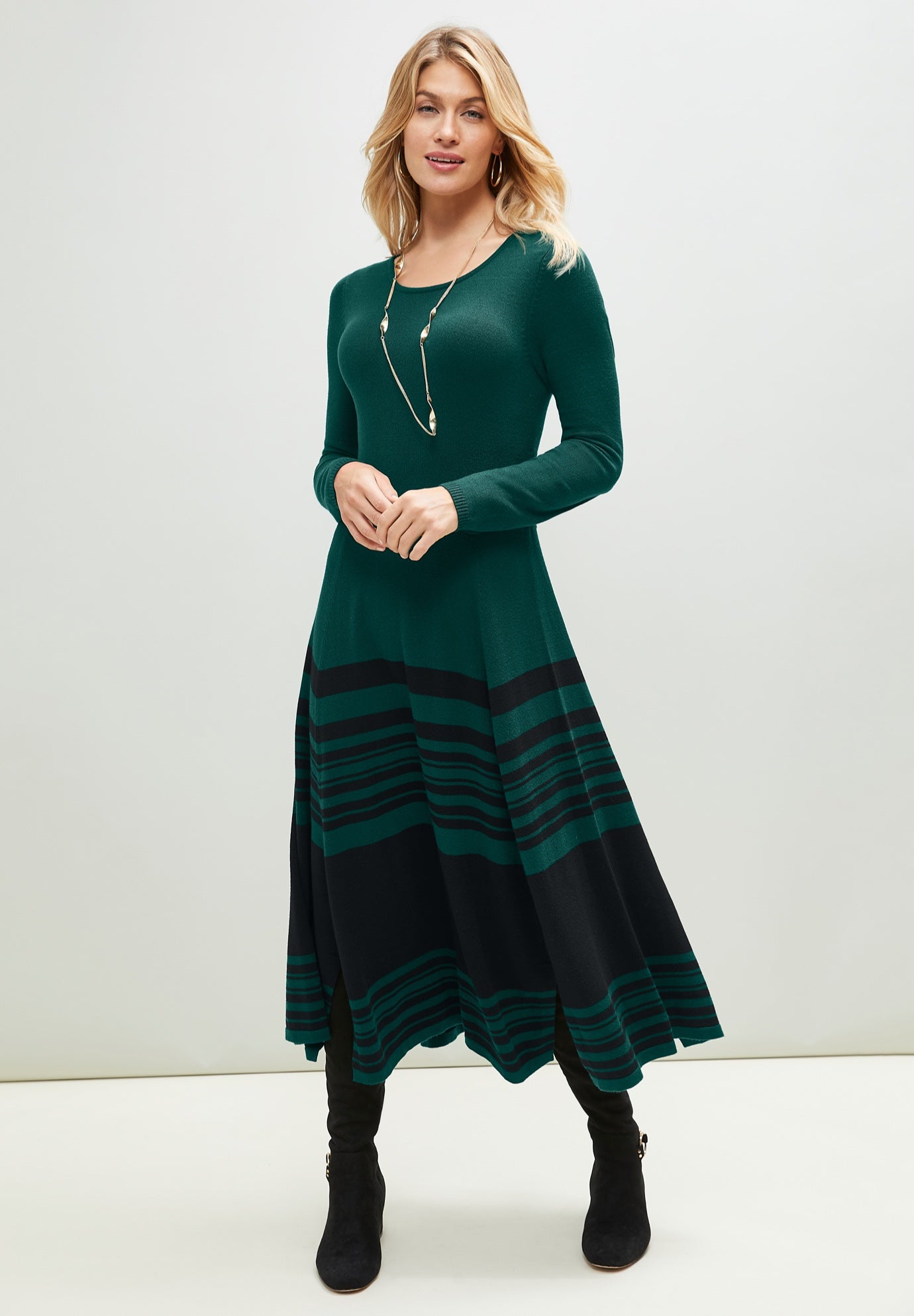 Fit and Flare Sweater Dress image number 0