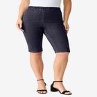 Plus Size Comfort Stretch Bermuda Jean Short image number null