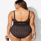 Lace Plunge One Piece Swimsuit image number null