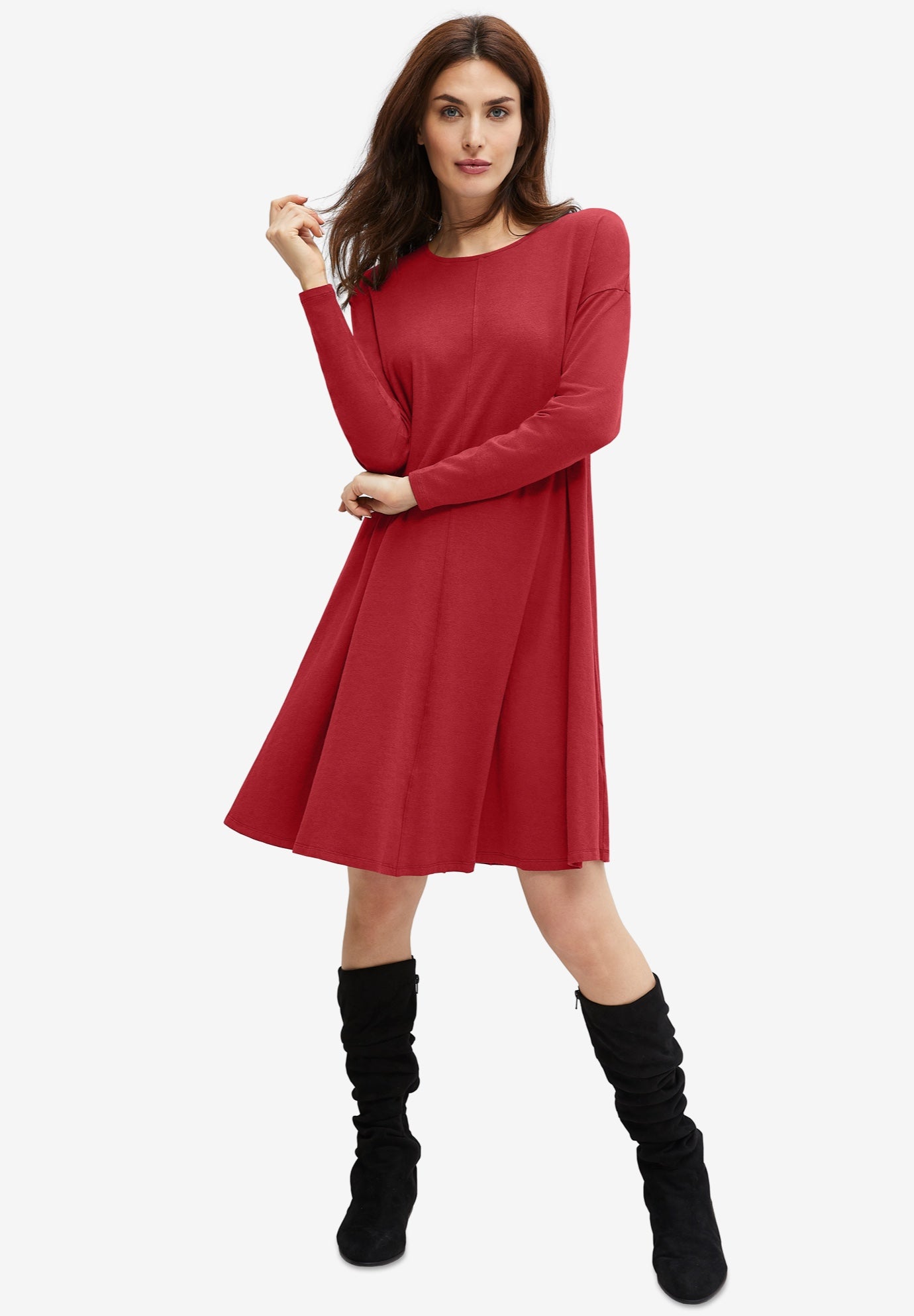 Knit Trapeze Dress image number 0