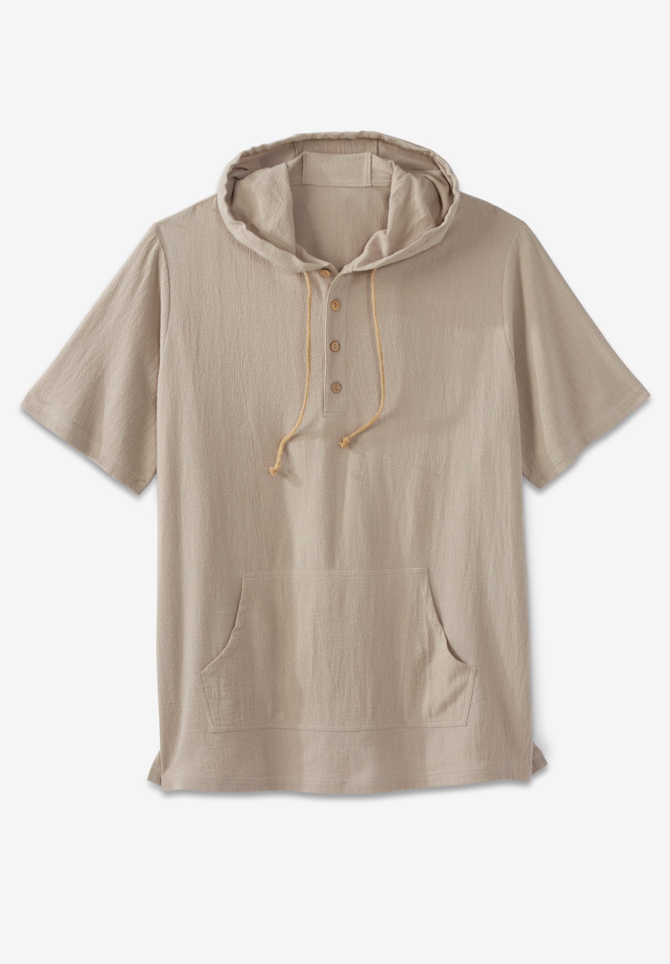 Gauze Short-Sleeve Hoodie image number 1