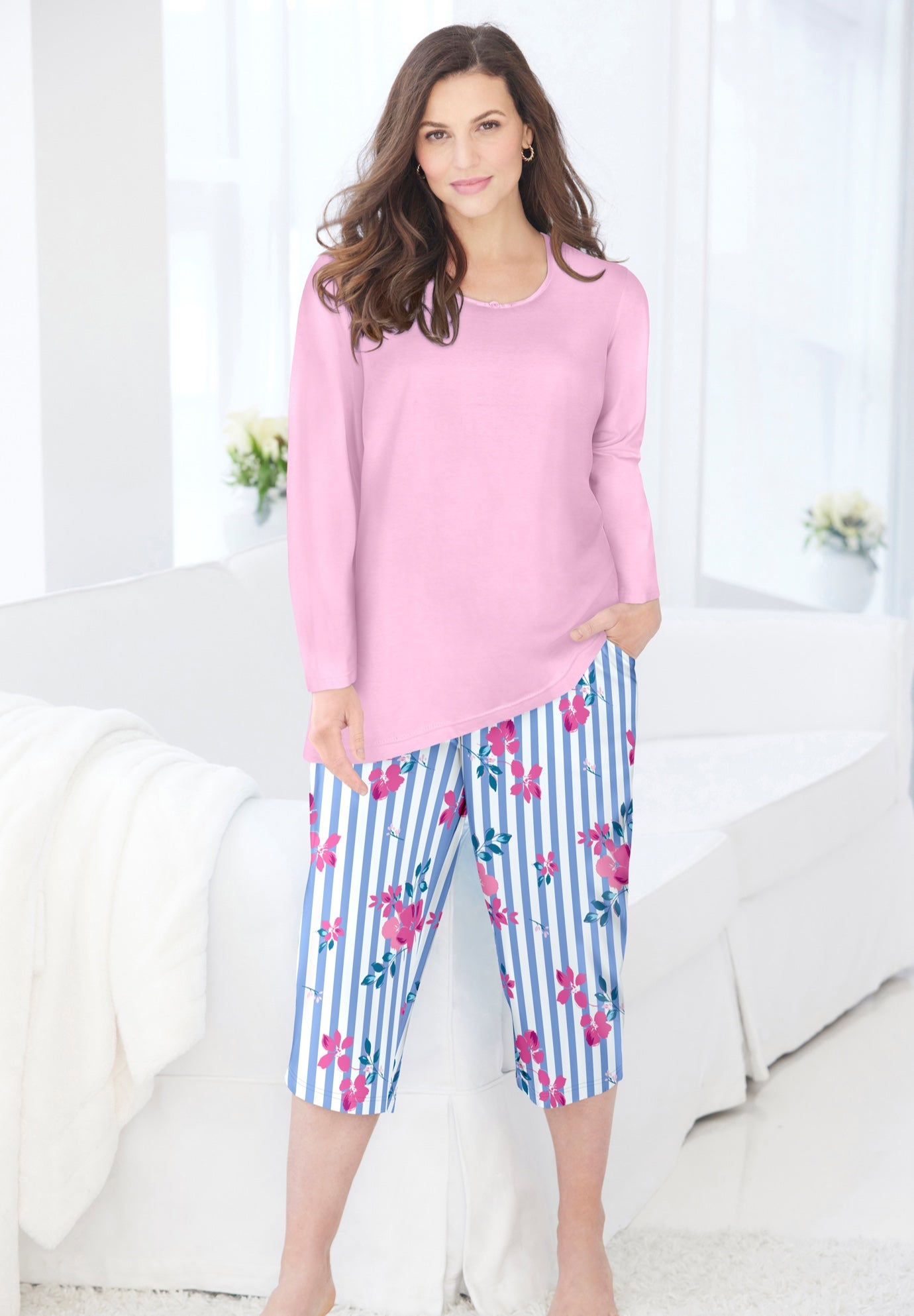 Knit Sleep Capri image number 5