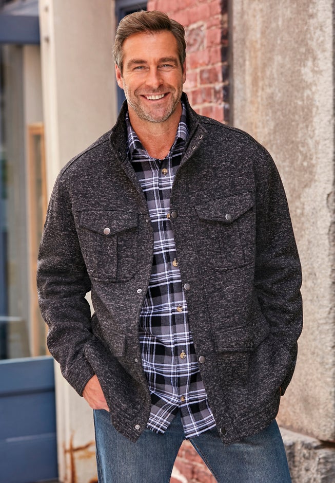 Sweater Fleece Multi-Pocket Jacket image number 1