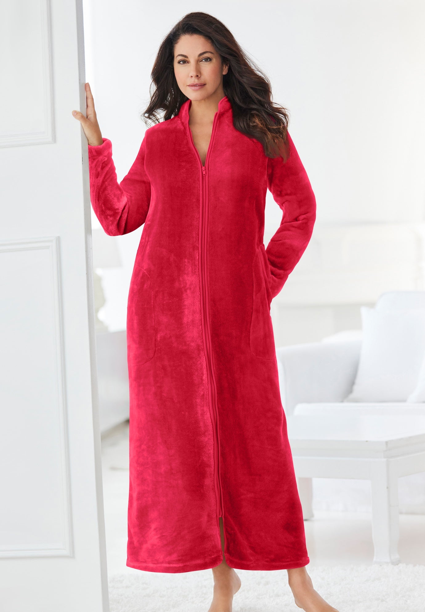 Plush Zip-Front Robe image number 5