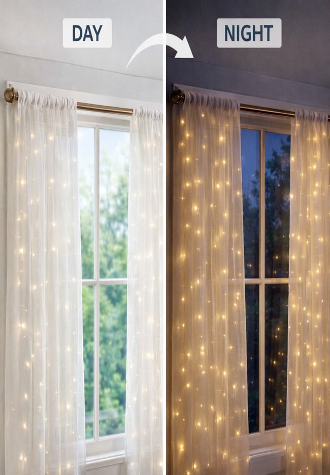 Pre-Lit Rod-Pocket Curtain Panel image number 3