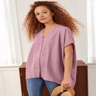 Oversized Linen-Blend Tunic image number null