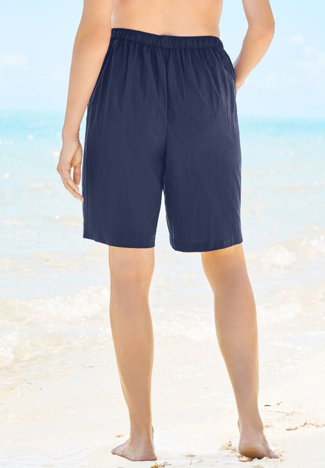 Taslon&reg; Cover Up Board Shorts with Built-In Brief image number 1