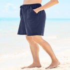 Taslon&reg; Cover Up Board Shorts with Built-In Brief image number null