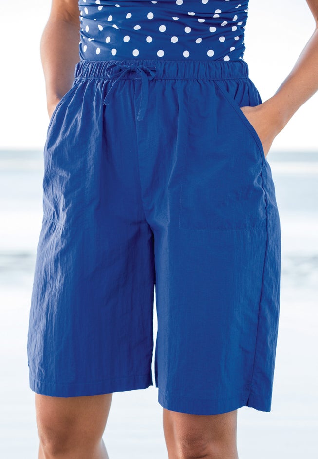 Taslon&reg; Cover Up Board Shorts with Built-In Brief image number 4