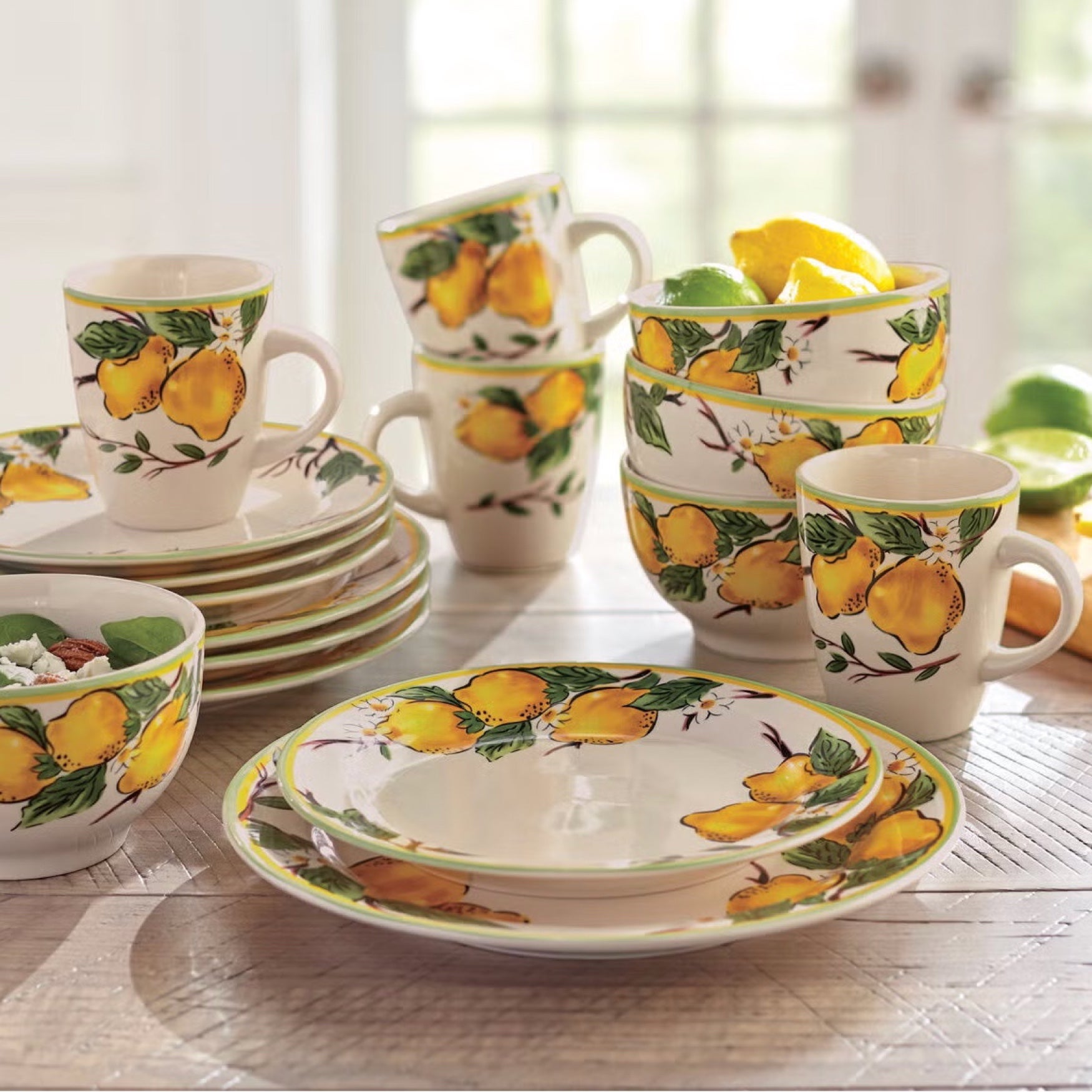 16-Pc. Lemon Dinnerware Set image number 0