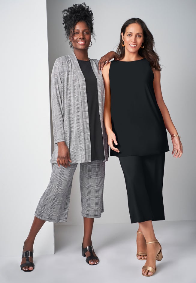 Stretch Knit Open Front Knit Topper image number 5