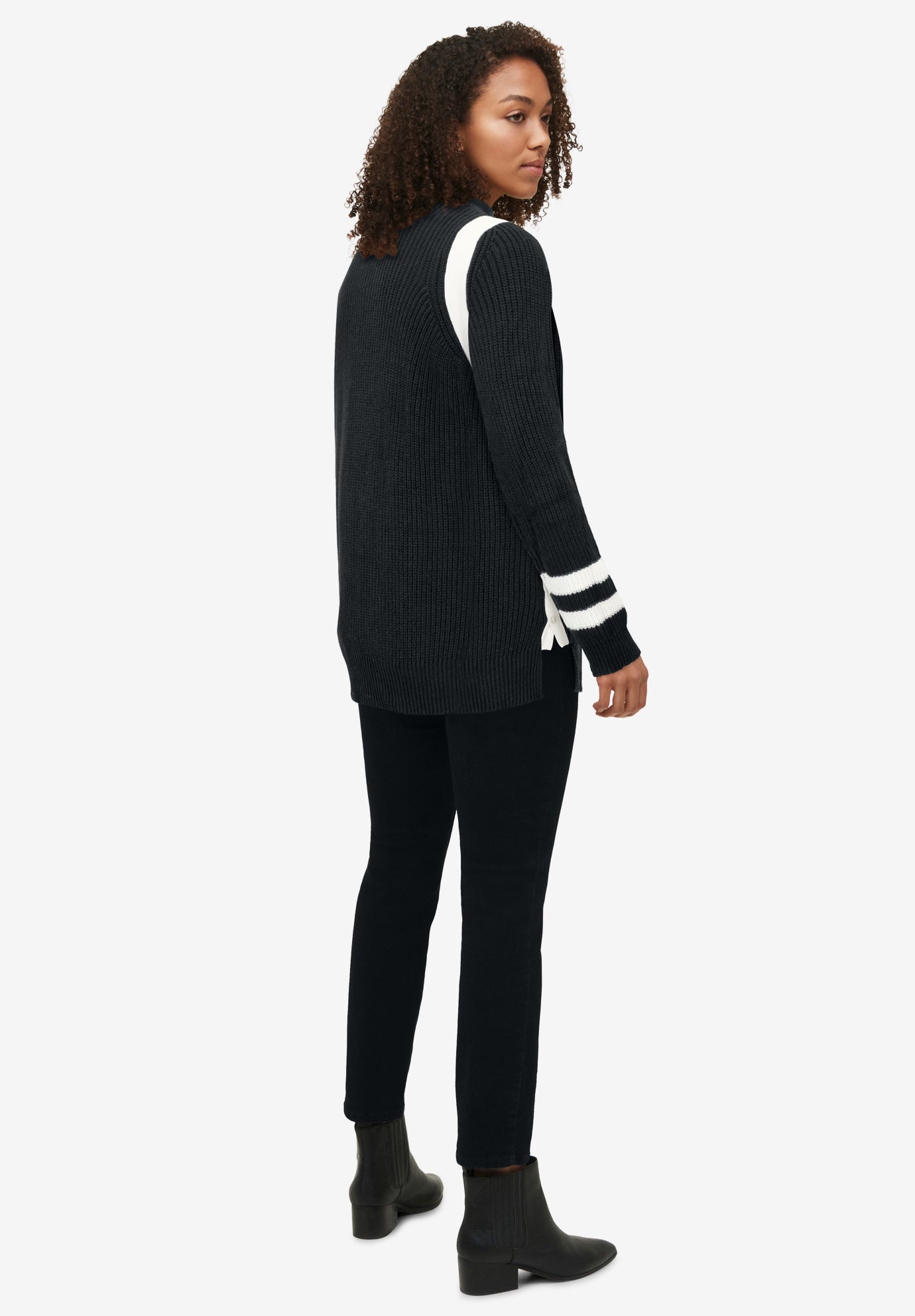 Side Stripe Mockneck Sweater image number 1