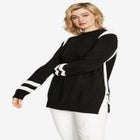 Side Stripe Mockneck Sweater image number null