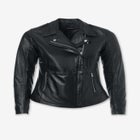 Plus Size Moto Leather Jacket image number null