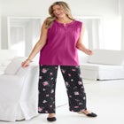 Smocked Henley Tank Top image number null