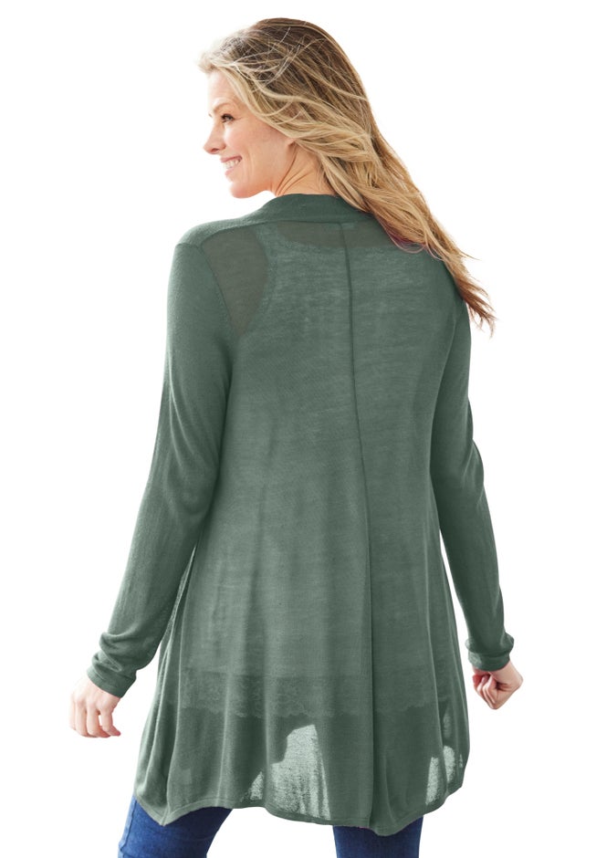 Lightweight Open Front Cardigan Sweater image number 1