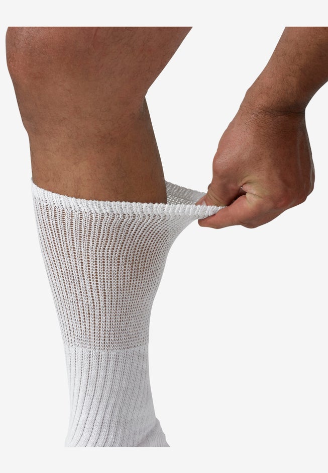 Diabetic Over-the-Calf Extra Wide Socks 3-Pack image number 1