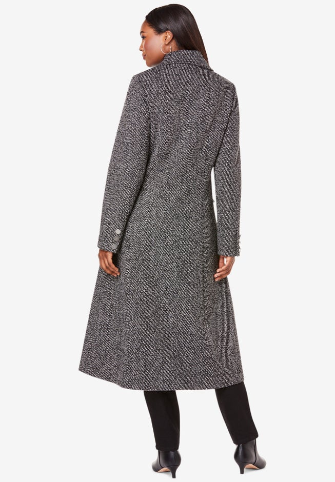 Plus Size Tailored Tweed Coat image number 1