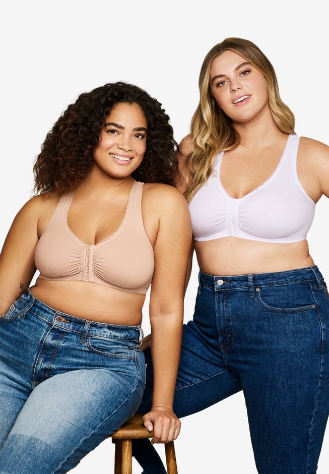 Glamorise&reg; Front-Close Lace Back Bra image number 4