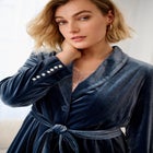 Velvet Belted Blazer image number null