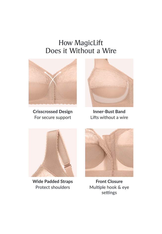 Glamorise&reg; Magic Lift&reg; Front-Close Support Wireless Bra 1200 image number 3