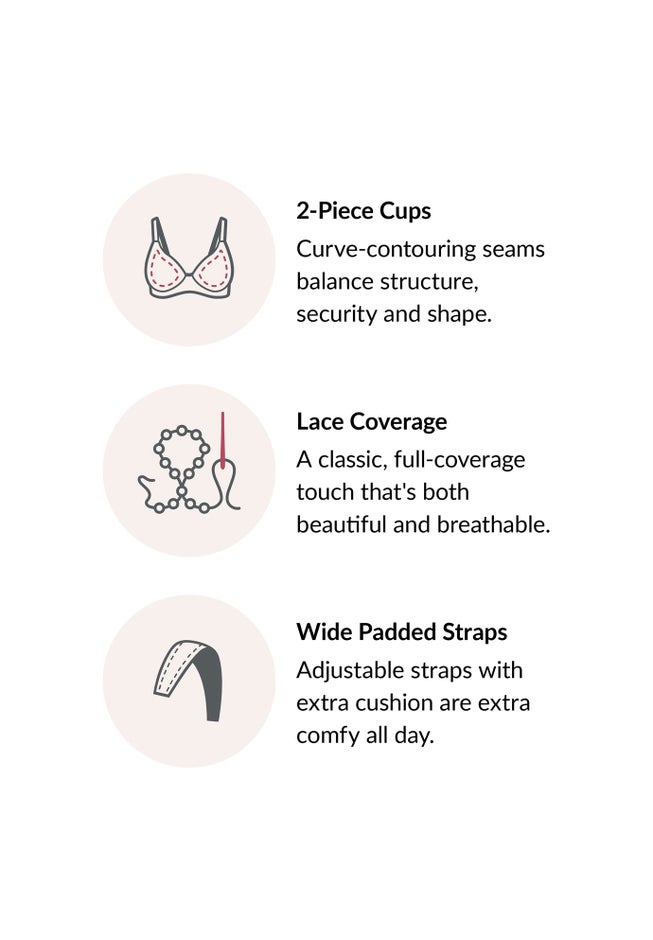 Glamorise&reg; Magic Lift&reg; Support Wireless Lace-Trimmed Bra 1000 image number 5