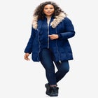 Plus Size Double Layer Puffer Coat image number null