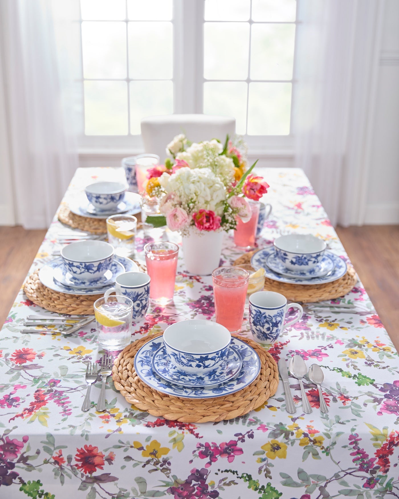 60" x 84" Floral Cascade Table Linens image number 1