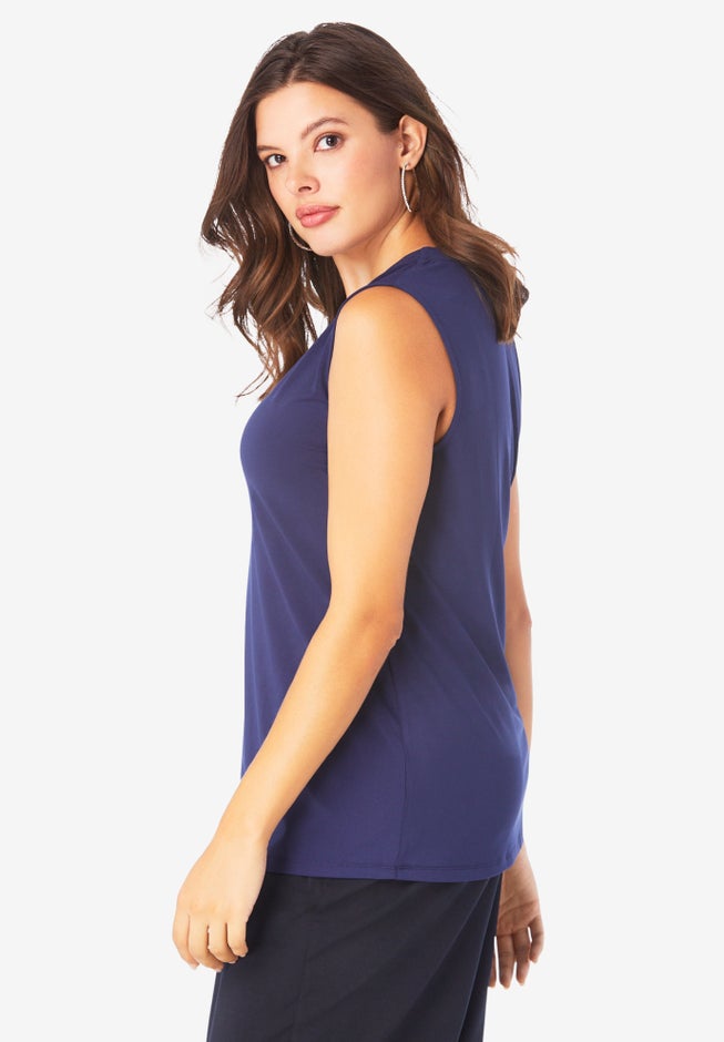 Ultrasmooth&reg; Fabric V Neck Tank image number 2