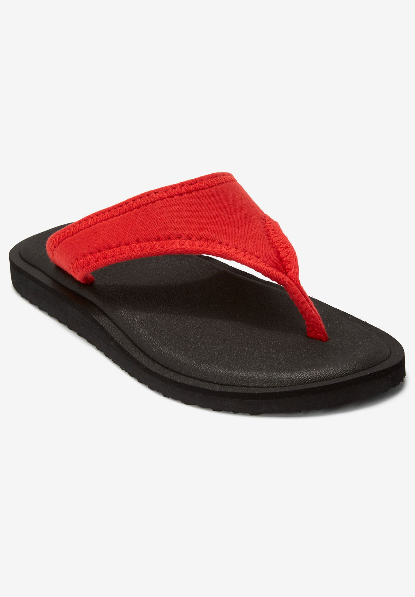 The Sylvia Stretch Fabric Soft Footbed Thong Slip On Sandal image number 0