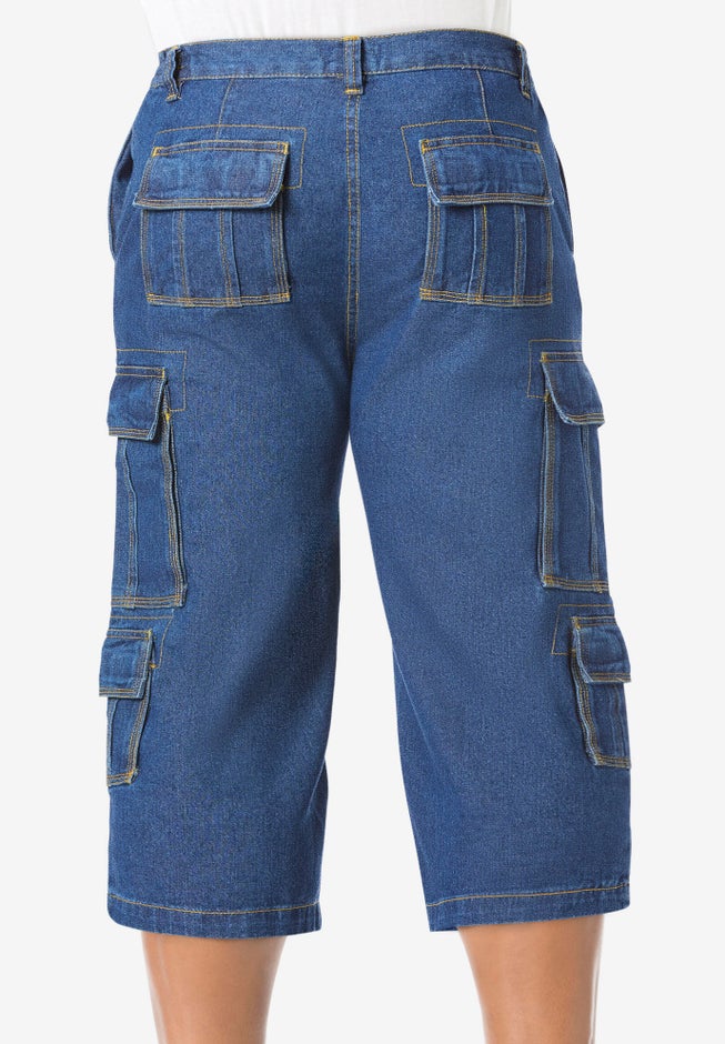 17" Side Elastic Cargo Shorts image number 1