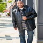 Hooded Leather Parka image number null