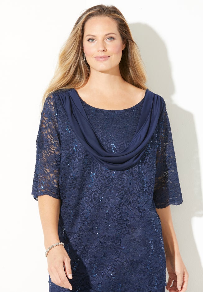 Sparkle & Lace 2-Piece Pant Suit image number 3