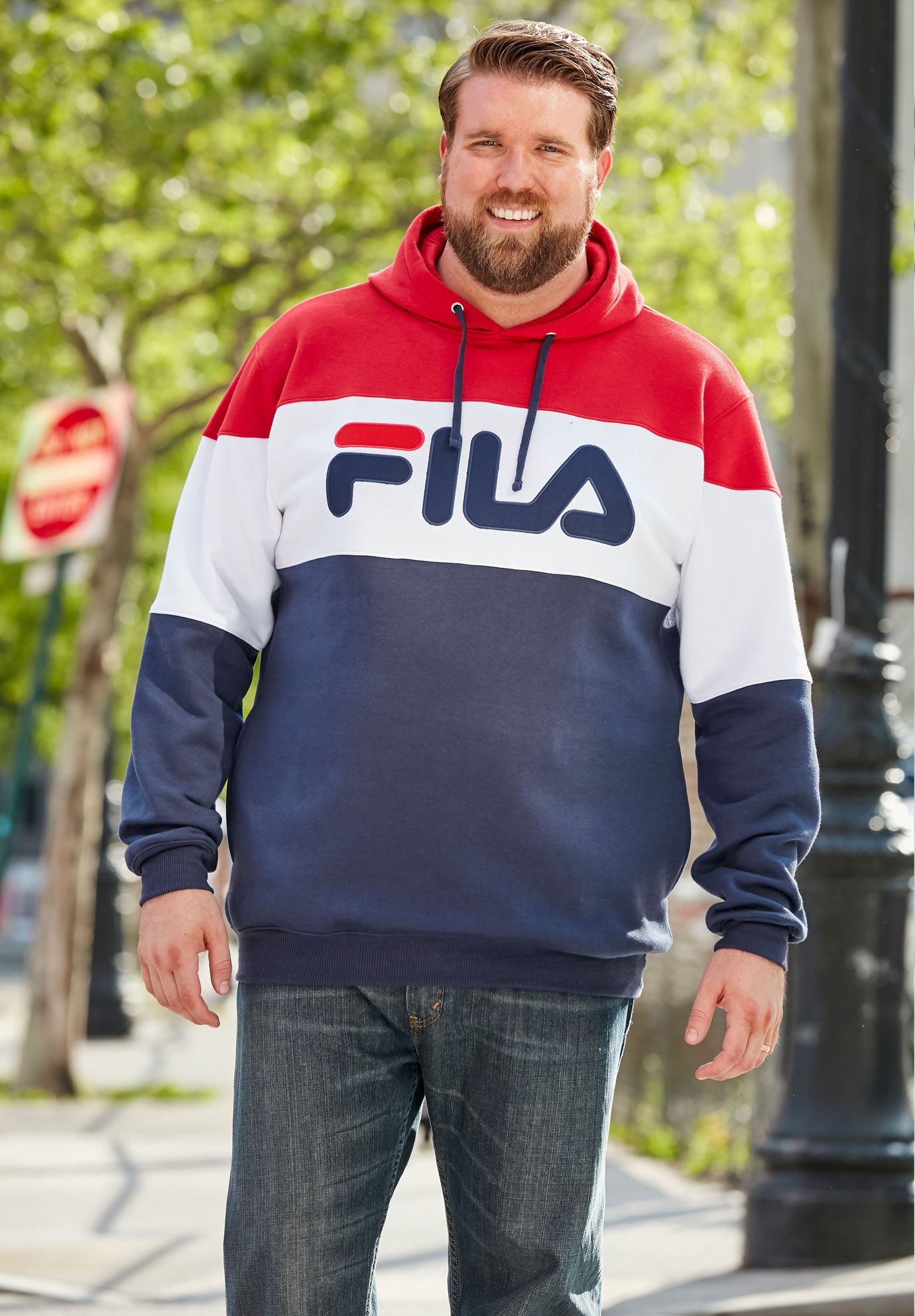 FILA&reg; Fleece Colorblock Hoodie image number 1