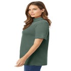 Ribbed Short Sleeve Turtleneck image number null