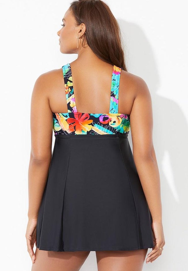 Tie Front V-Neck Swimdress image number 8