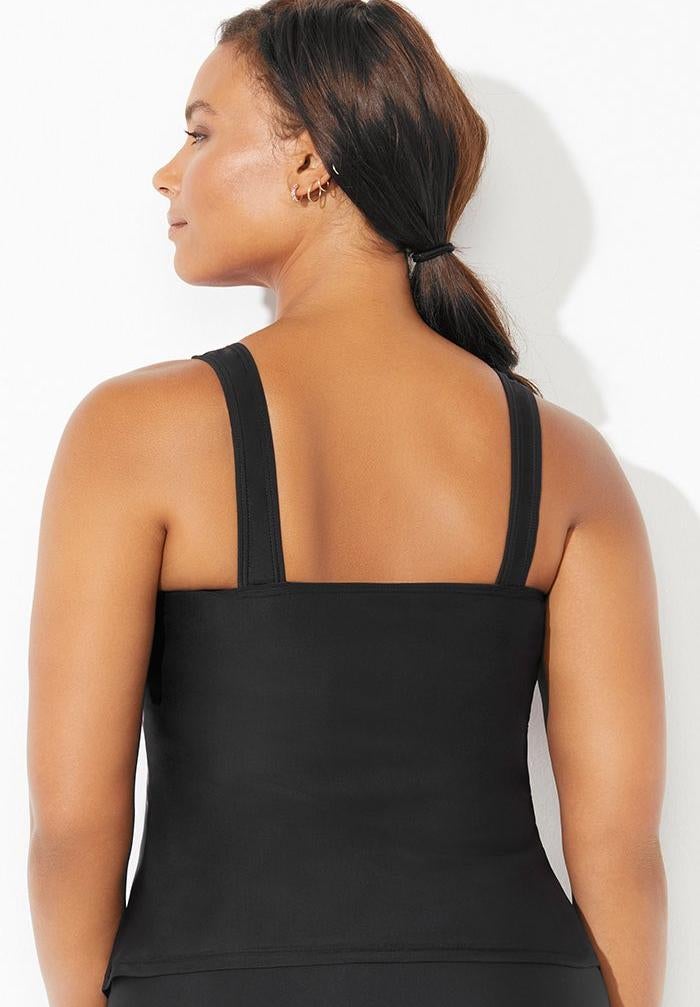 Chlorine Resistant Classic Scoop Neck Tankini Top image number 1