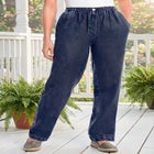 7-Day Straight-Leg Elastic-Waist Cotton Denim Pant image number null