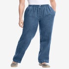 7-Day Straight-Leg Elastic-Waist Cotton Denim Pant image number null