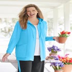 Zip Front Tunic Hoodie Jacket image number null