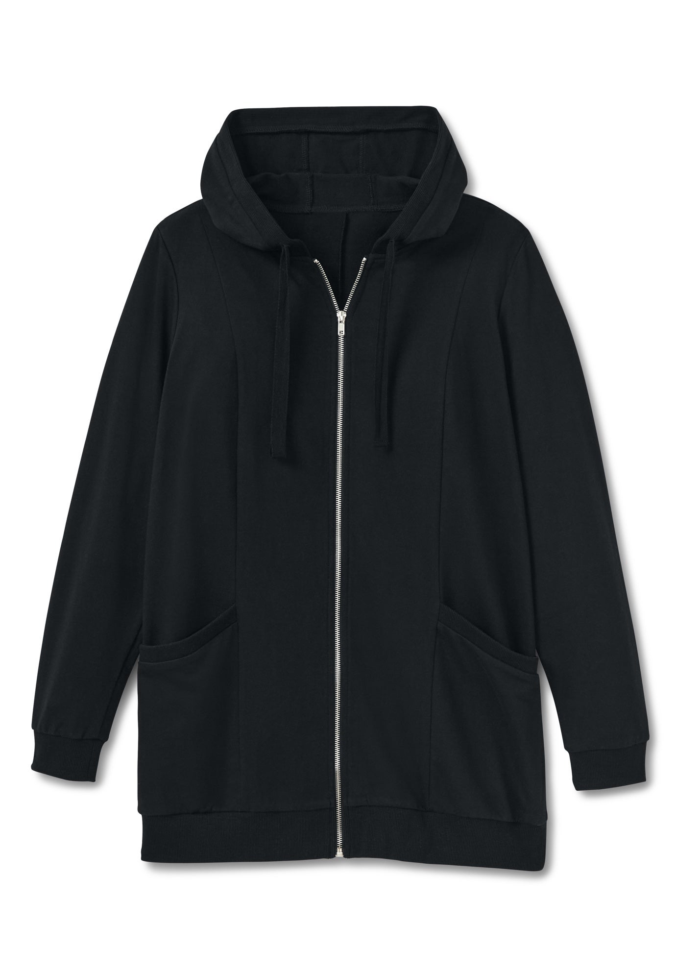 Zip Front Tunic Hoodie Jacket image number 4
