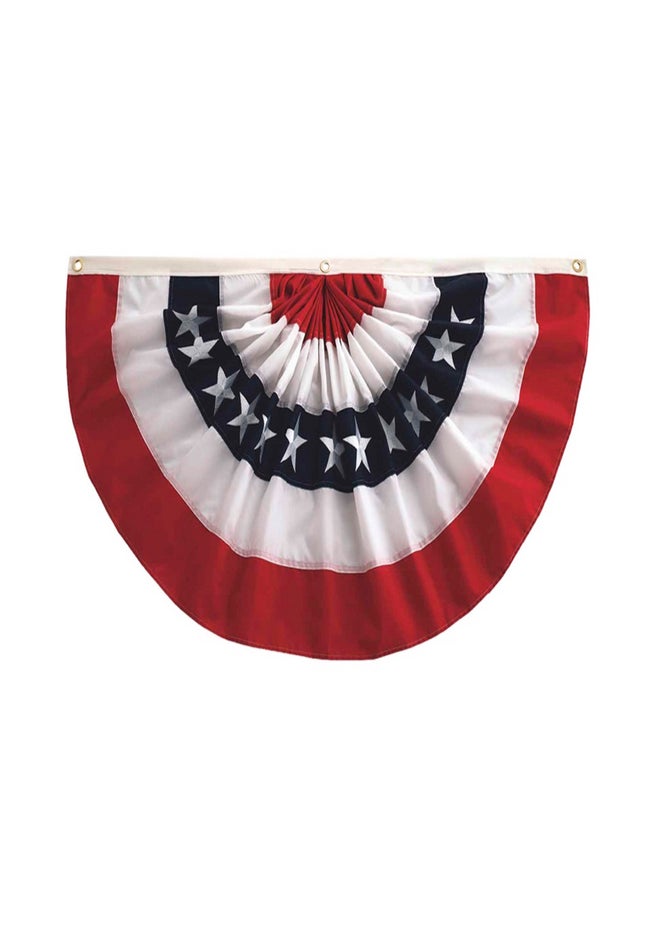 Pleated Patriotic Bunting Fan image number 2