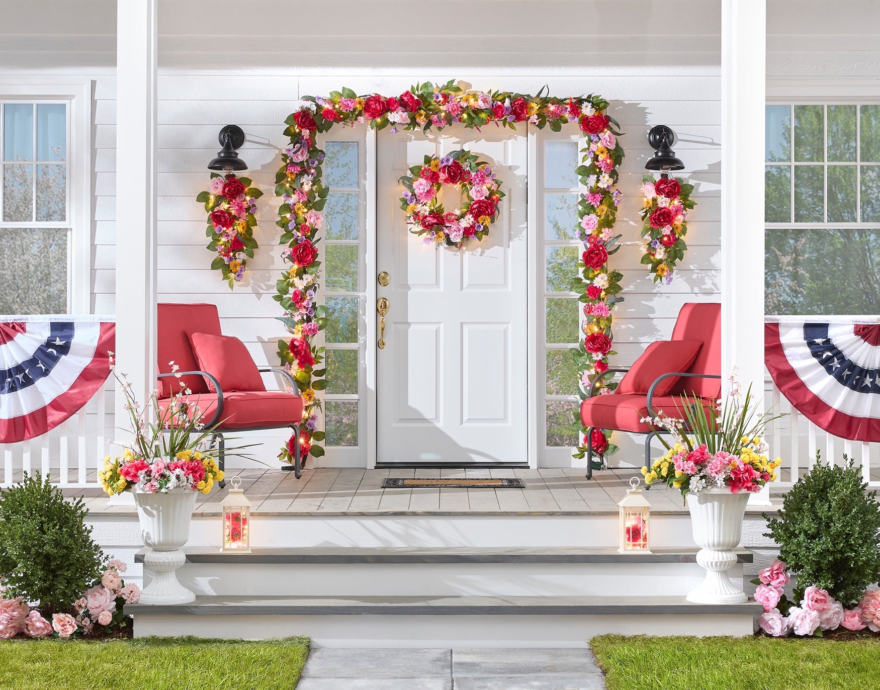 24" Pre-Lit Mia Spring Wreath image number 4